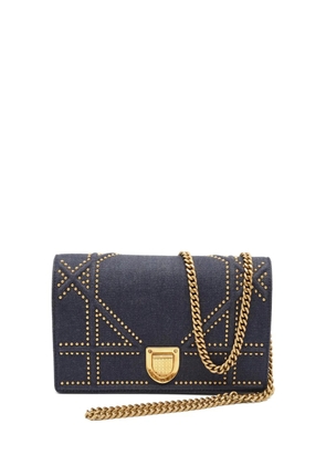 Christian Dior Pre-Owned stud-embellishment crossbody - Blue