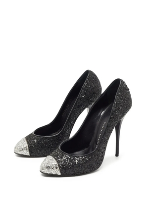 Giuseppe Zanotti Vintage 120mm glitter cap-toe pumps - Black