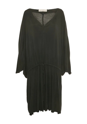 Stella McCartney Pre-Owned drawstrings plunge-neckline midi dress - Black