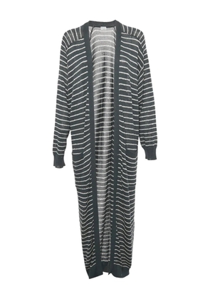 Brunello Cucinelli Vintage striped sequinned cardigan - Grey