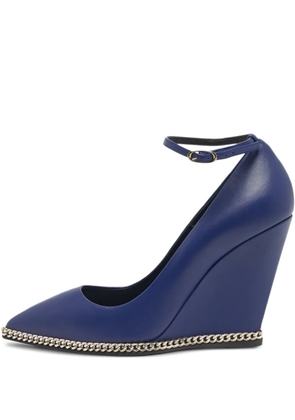 Giuseppe Zanotti Vintage Yvette chain-link leather pumps - Blue