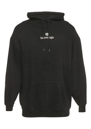 Balenciaga Pre-Owned logo-embroidered hoodie - Black