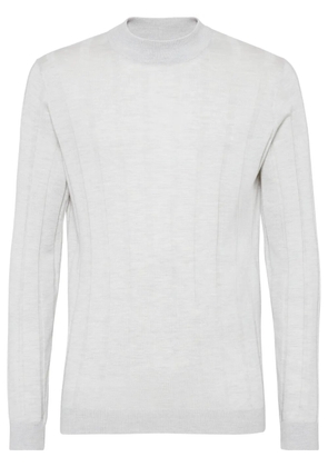 Brunello Cucinelli ribbed turtleneck jumper - White