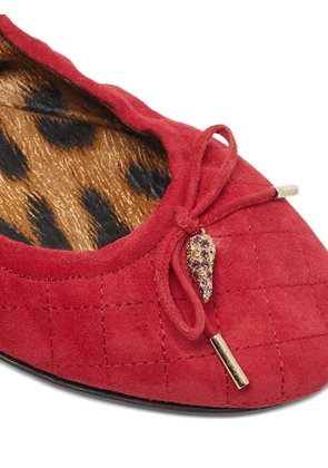Roberto Cavalli scrunched ballet flats - Red