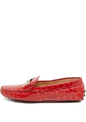 Tod's leather loafers - Red