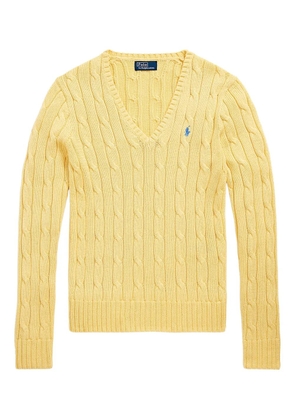 Polo Ralph Lauren cable-knit V-neck sweater - Yellow