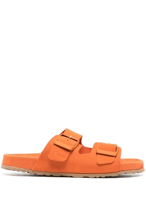 Manebi double-strap flat slides - Orange