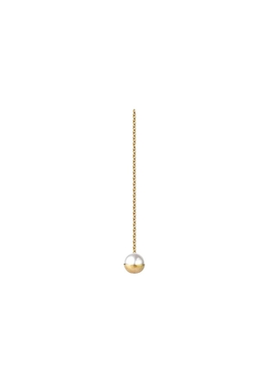 Shihara Half Pearl Chain Earring 180° - Metallic