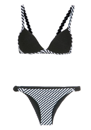 Amir Slama striped bikini set - Black