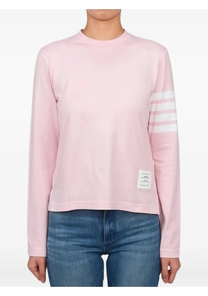 Thom Browne four-bar long-sleeve sweater - Pink