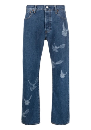 Levi's logo-patch straight-leg jeans - Blue