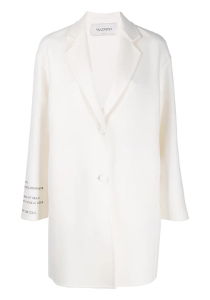 Valentino Garavani poem detail single breasted coat - Neutrals