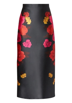 ERDEM floral-print midi pencil skirt - Black