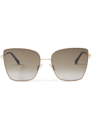 Jimmy Choo Eyewear Vella oversize-frame sunglasses - Gold