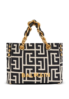 Balmain small 1945 Soft jacquard tote bag - Black