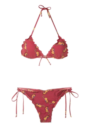 Amir Slama triangle bikini set - Red