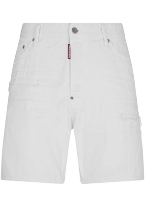 DSQUARED2 White Bull denim shorts