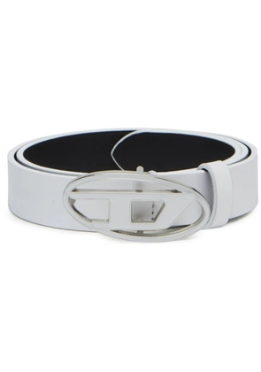 Diesel 1DR logo-buckle leather belt - White