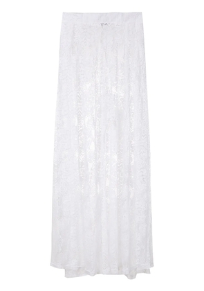 Amir Slama wide-leg lace trousers - White