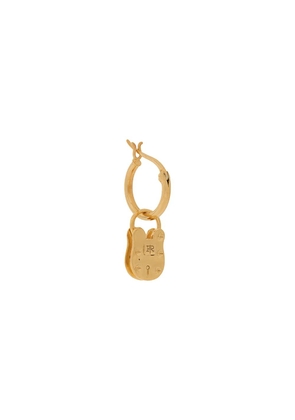 True Rocks single padlock hoop earring - Gold