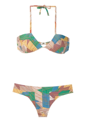 Amir Slama v-neck bikini set - Multicolour