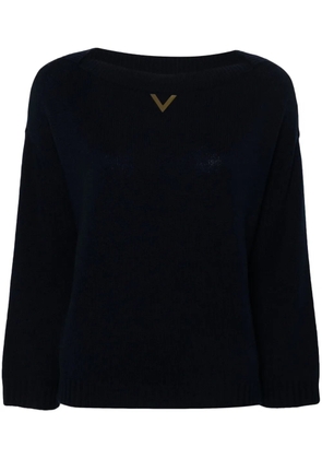 Valentino Garavani logo-plaque sweater - Blue