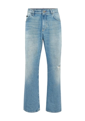 Philipp Plein logo-patch jeans - Blue