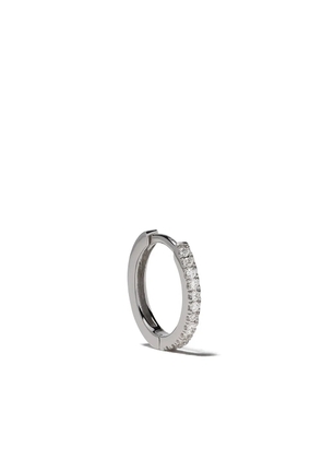 We by WHITEbIRD 18kt white gold diamond Margot large hoop single earring - Silver