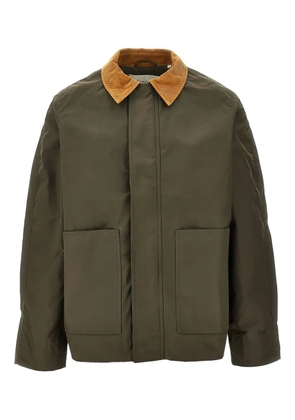 Foret corduroy-collar jacket - Green