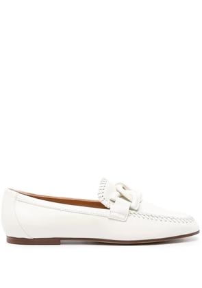 Tod's Kate leather loafers - White