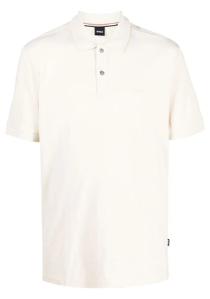 BOSS short sleeve cotton polo shirt - Neutrals