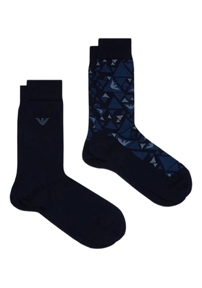 Emporio Armani jacquard-pattern socks (pack of two) - Blue