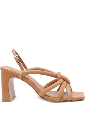 ANGEL ALARCON 80mm leather heeled pumps - Neutrals