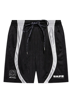 A BATHING APE® mesh panel shorts - Black
