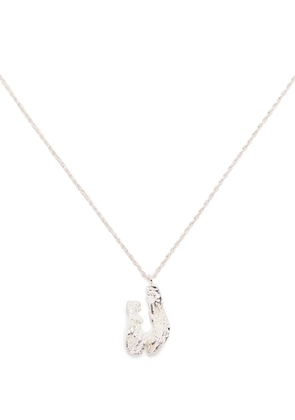 LOVENESS LEE U alphabet pendant necklace - Silver