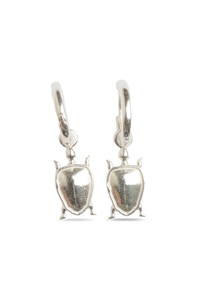 Natia X Lako Tiny Turtle hoop earrings - Silver