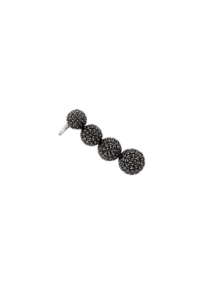 ALINKA 18kt white gold Black Caviar diamond right slider earring - Metallic