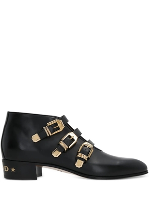 Gucci buckled leather ankle boots - Black
