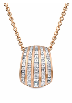 Pragnell 18kt rose gold Manhattan classic five row diamond pendant necklace - Pink