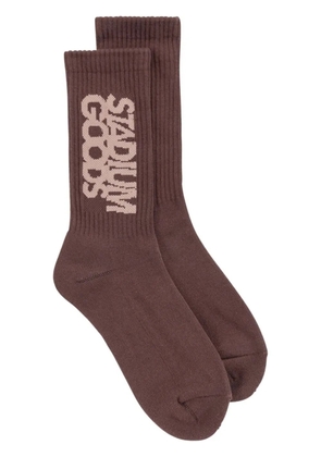 STADIUM GOODS® logo-print ''Bark Brown'' crew socks