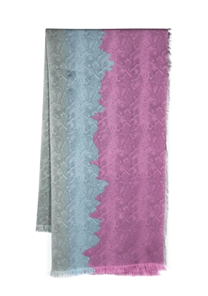 Saint Laurent Pre-Owned 1990s snakeskin-print silk scarf - Purple