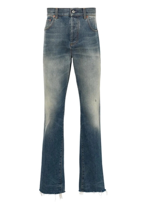 Gucci mid-rise straight-leg raw-cut jeans - Blue