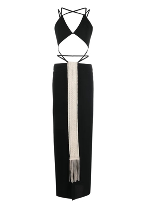 Rayane Bacha Stone cut-out maxi dress - Black