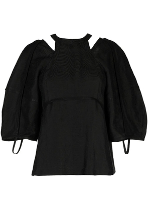 Muller Of Yoshiokubo cut-out-detail tank top - Black