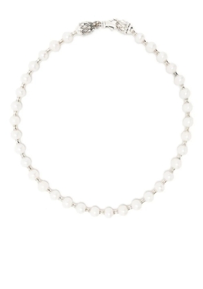 Emanuele Bicocchi bead-embellished pearl necklace - Silver