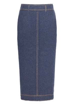 Barrie knitted midi skirt - Blue