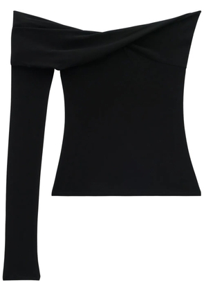 Courrèges twisted jersey top - Black