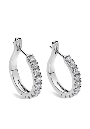 LEO PIZZO 18kt white gold diamond hoop earrings - Silver