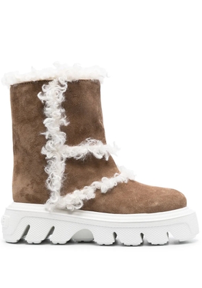 Casadei Dolomiti Marica suede boots - Brown