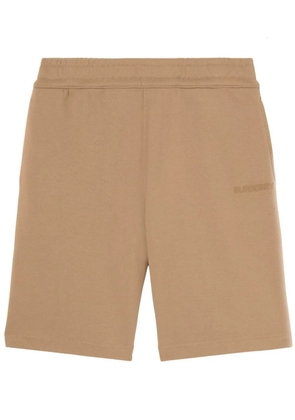 Burberry logo-print cotton track shorts - Neutrals